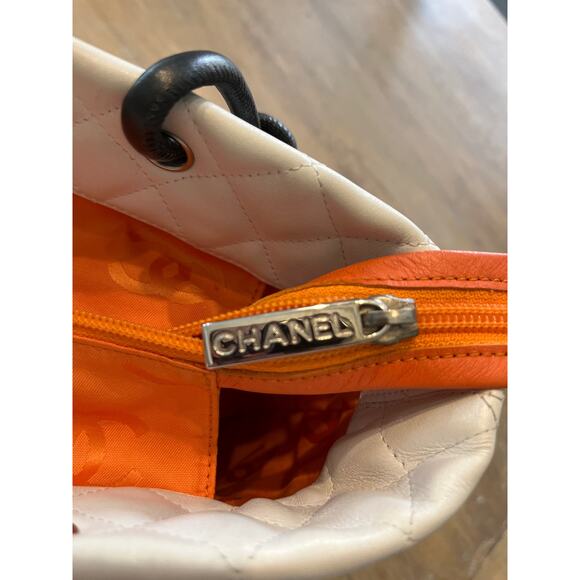 Chanel Python Ligne Cambon Tote White Quilted Leather and matching wallet - Picture 8 of 16